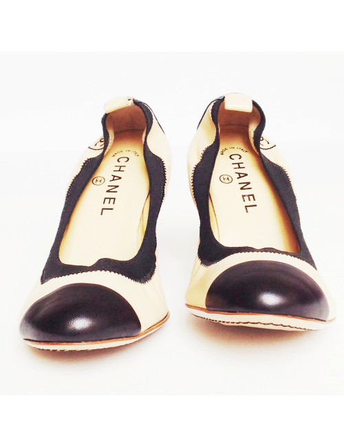 Escarpins CHANEL bicolore T 38.5