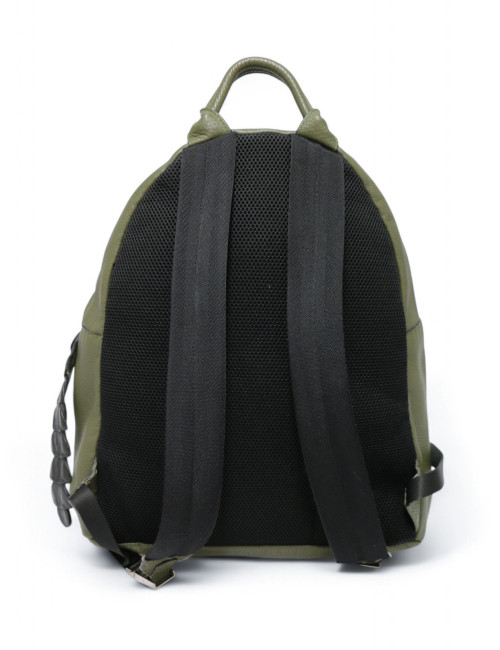 Sac à dos FENDI cuir grainé Kaki