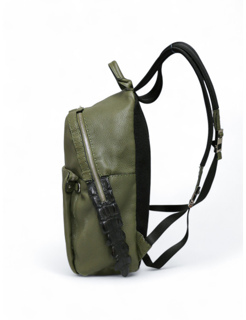 Sac à dos FENDI cuir grainé Kaki