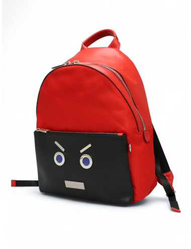 Sac à dos FENDI cuir rouge et noir