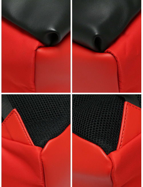 Sac à dos FENDI Faces cuir rouge et noir