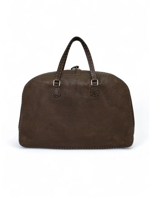 Cabas FENDI cuir grainé marron