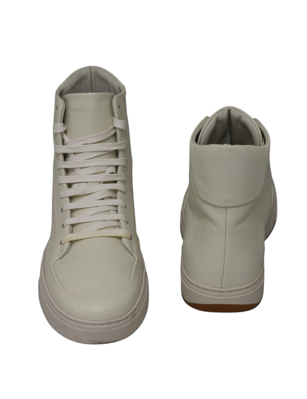 Sneakers Bottega Veneta cuir écru : occasion certifiée authentique