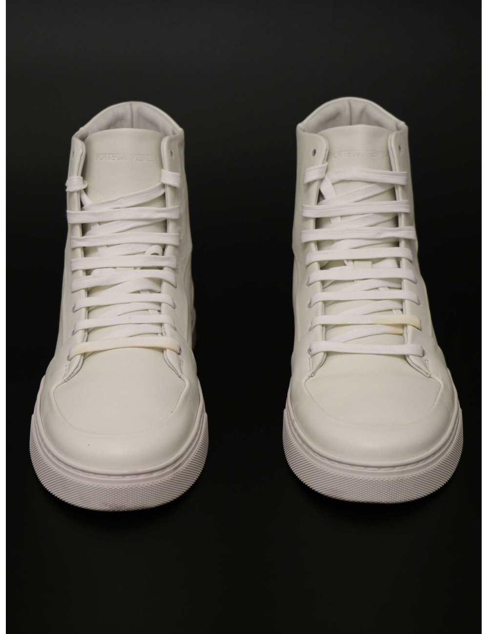 Sneakers Bottega Veneta cuir écru : occasion certifiée authentique