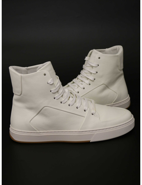 Sneakers Bottega Veneta cuir écru : occasion certifiée authentique