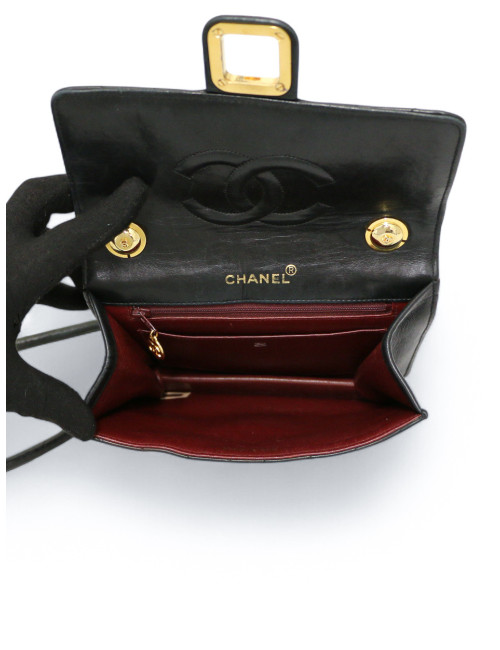 Mini sac Chanel cuir d'agneau chevron, occasion certifiée authentique