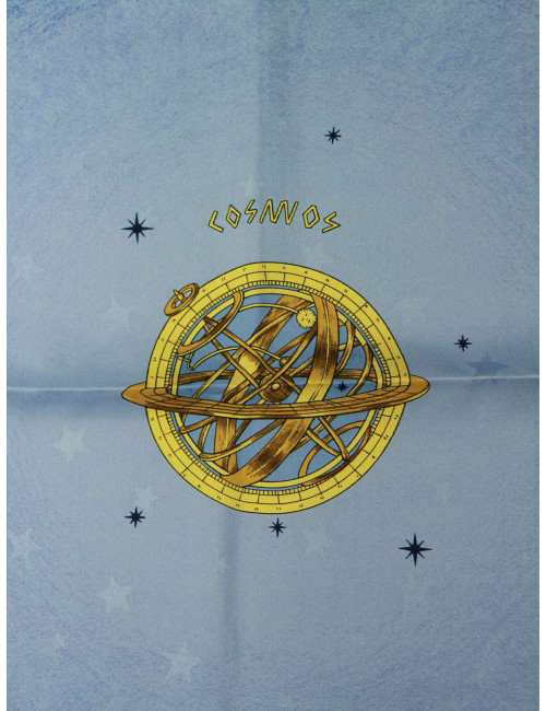 Carré Hermès Cosmos soie bleue : occasion certifiée authentique