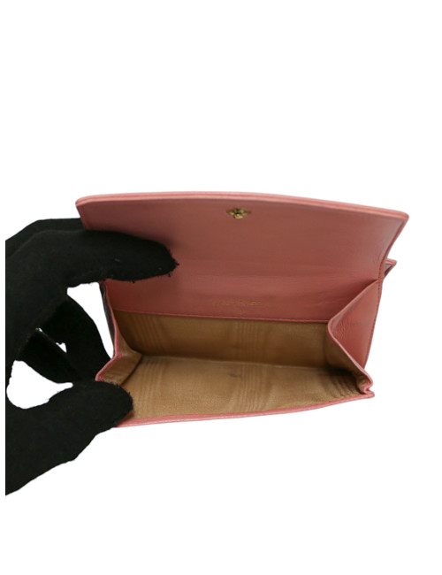 portefeuille CHANEL rose