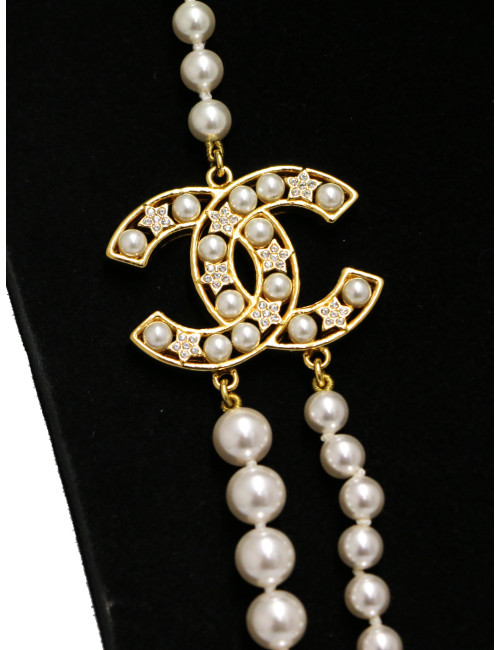 Sautoir perles CHANEL double rangs