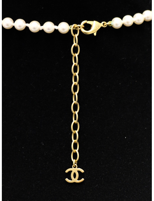 Sautoir perles CHANEL double rangs
