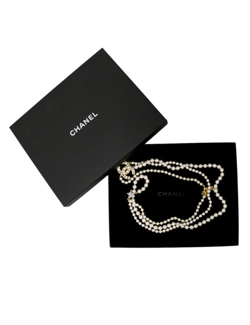 Sautoir perles CHANEL double rangs