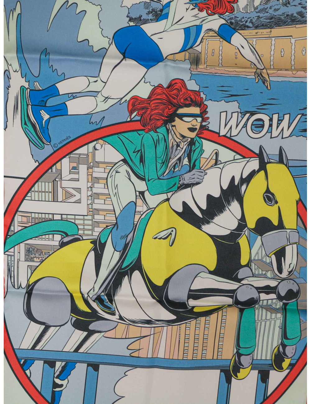 Maxi twilly Hermès en soie colorée : occasion certifiée authentique