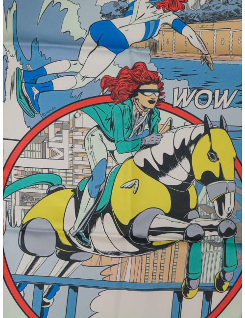 Maxi twilly Hermès en soie colorée : occasion certifiée authentique