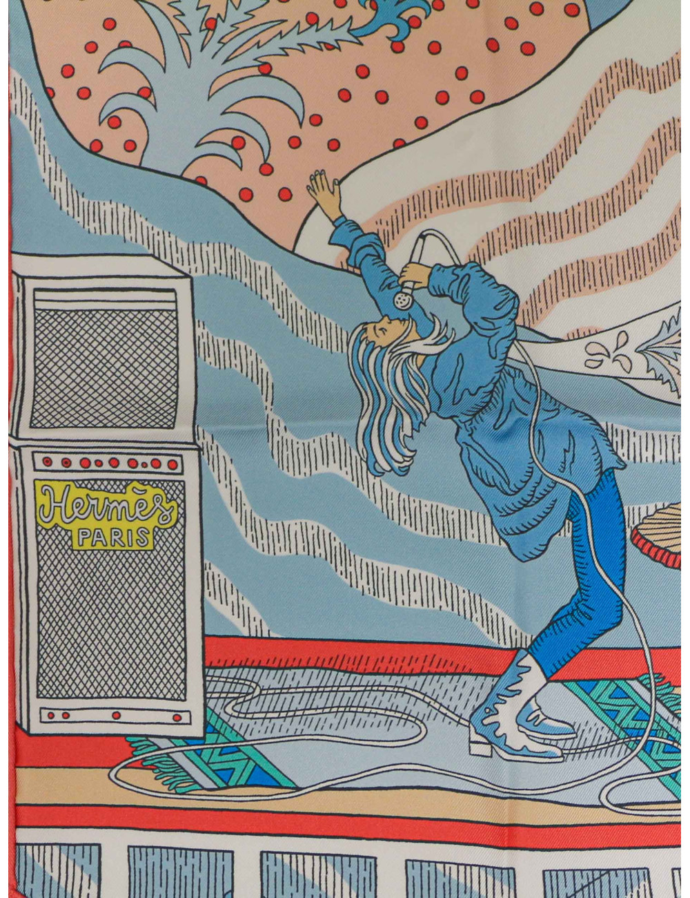 Maxi twilly Hermès en soie colorée : occasion certifiée authentique