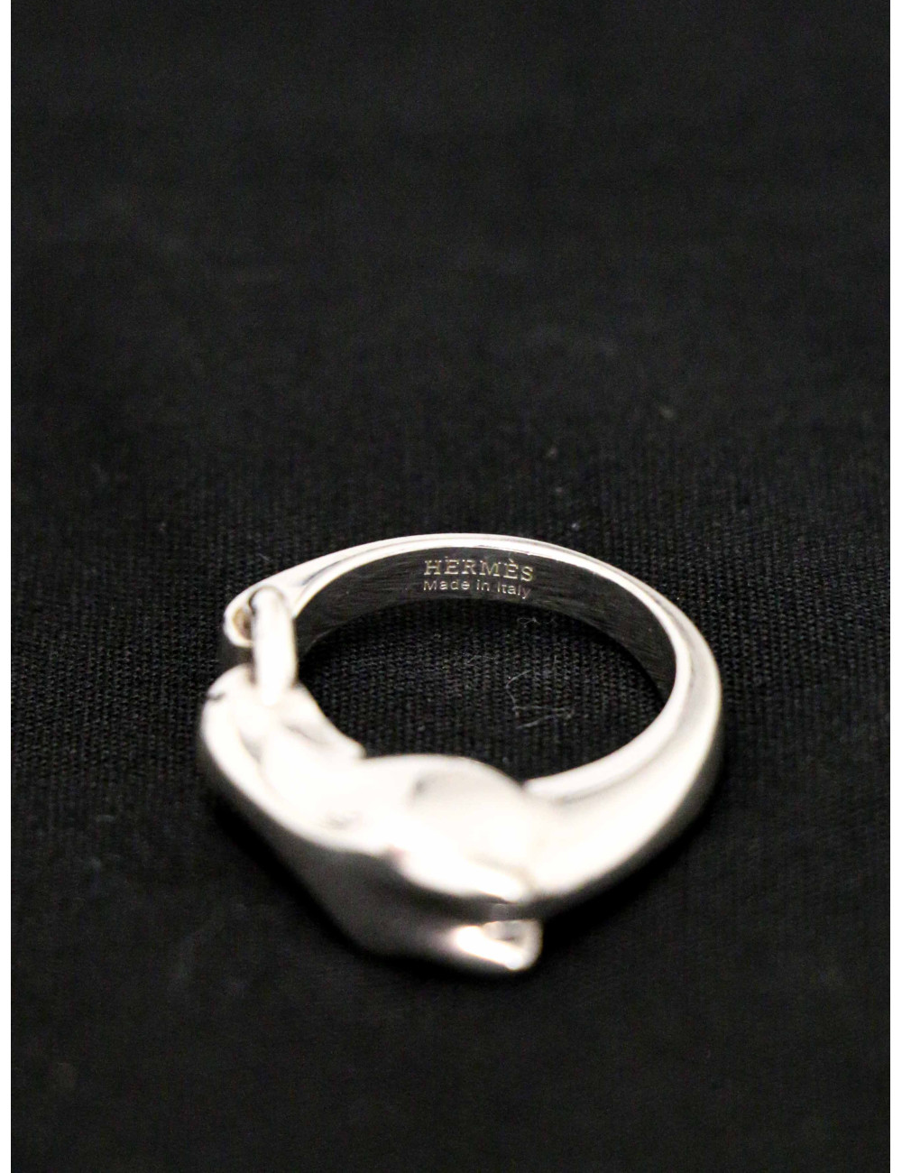 Bague HERMES Galop argent