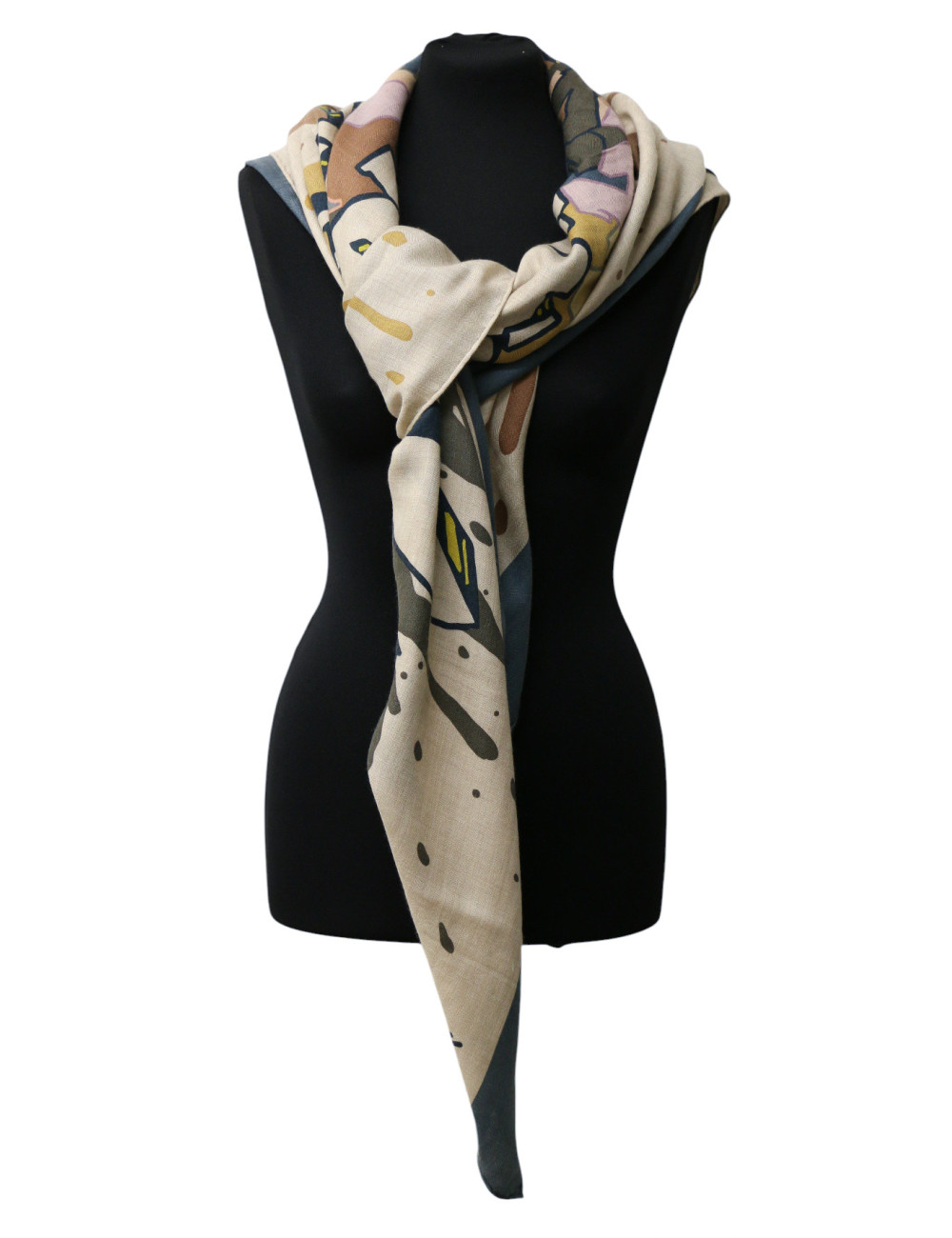 Chale HERMES Graff cachemere beige