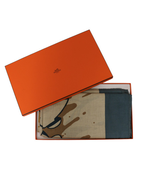 Chale HERMES Graff cachemere beige