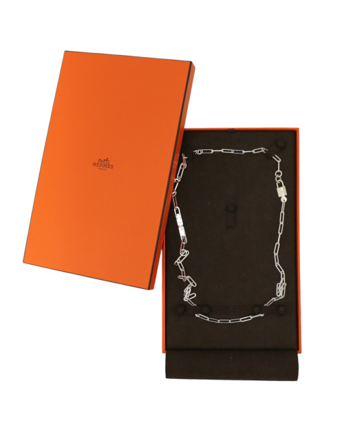 Sautoir Kelly Cadenas HERME Argent
