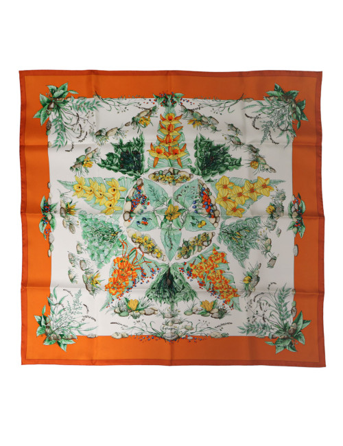 Carré HERMES Pythagore orange