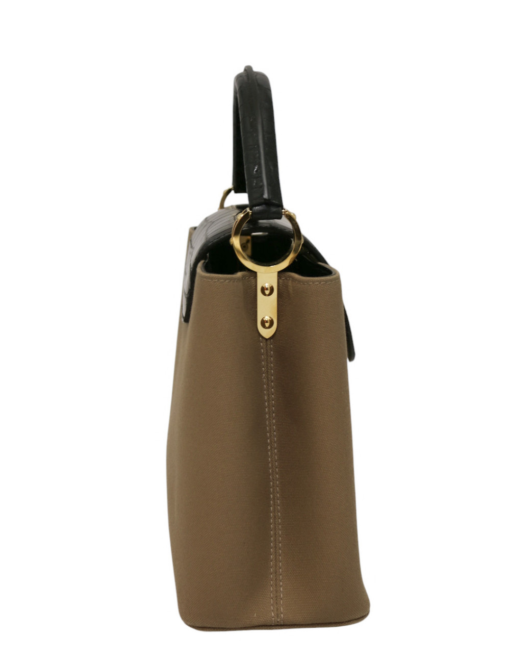 Sac LOUIS VUITTON Capucines bicolore bi-matière