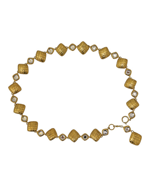 Vintage gold CHANEL necklace strass