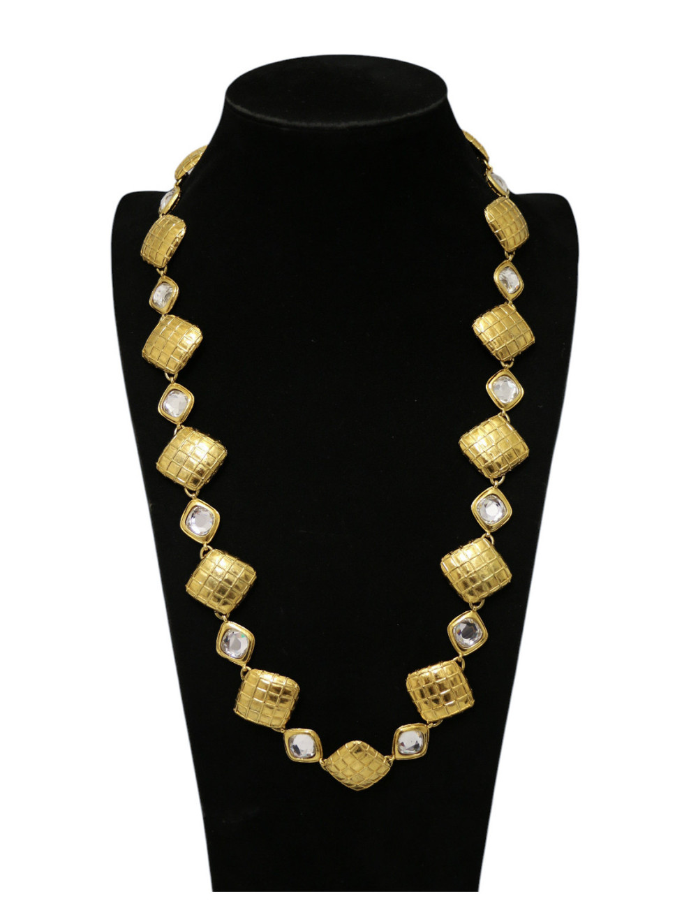 Vintage gold CHANEL necklace strass