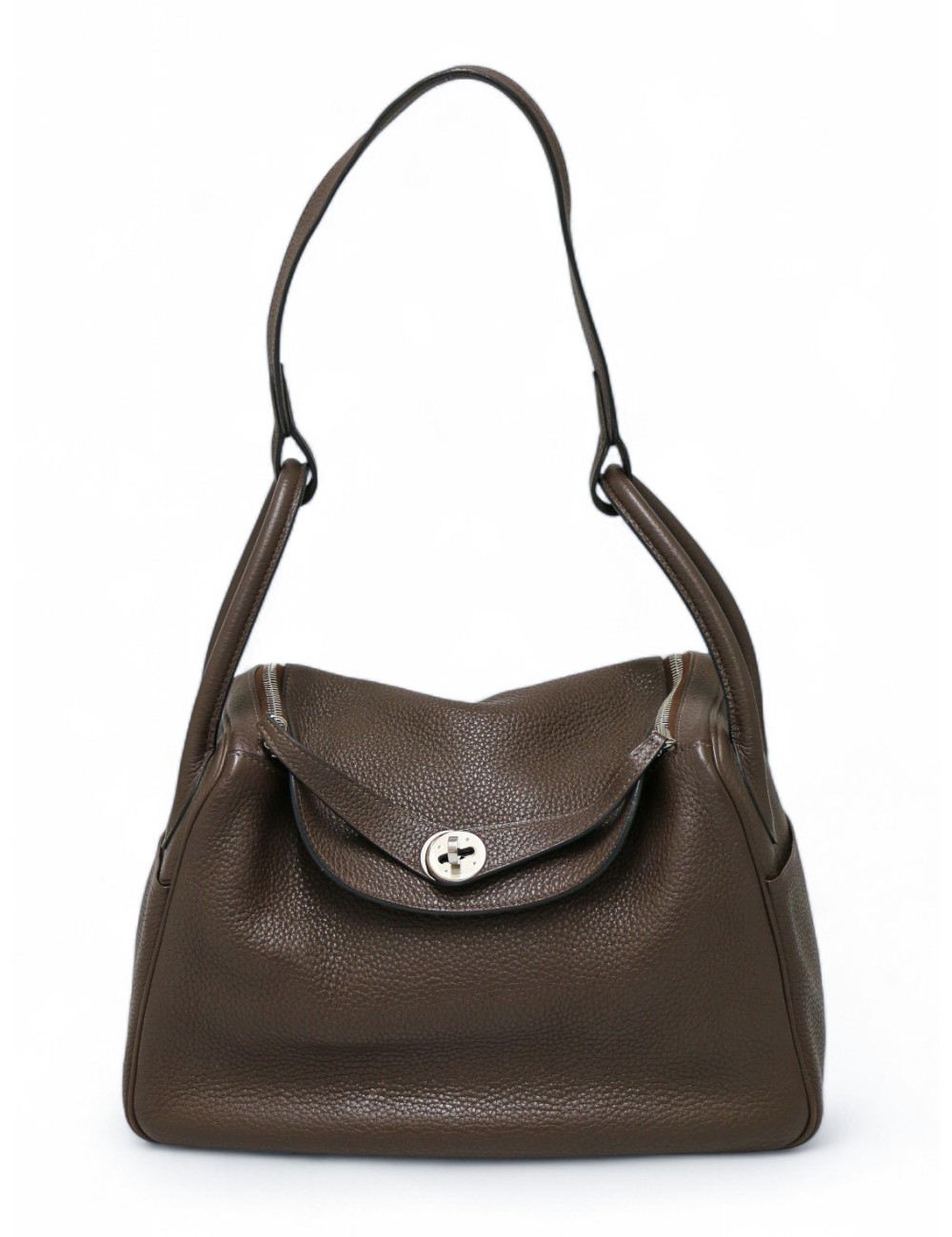 Lindy 30 HERMES cuir de veau Togo marron