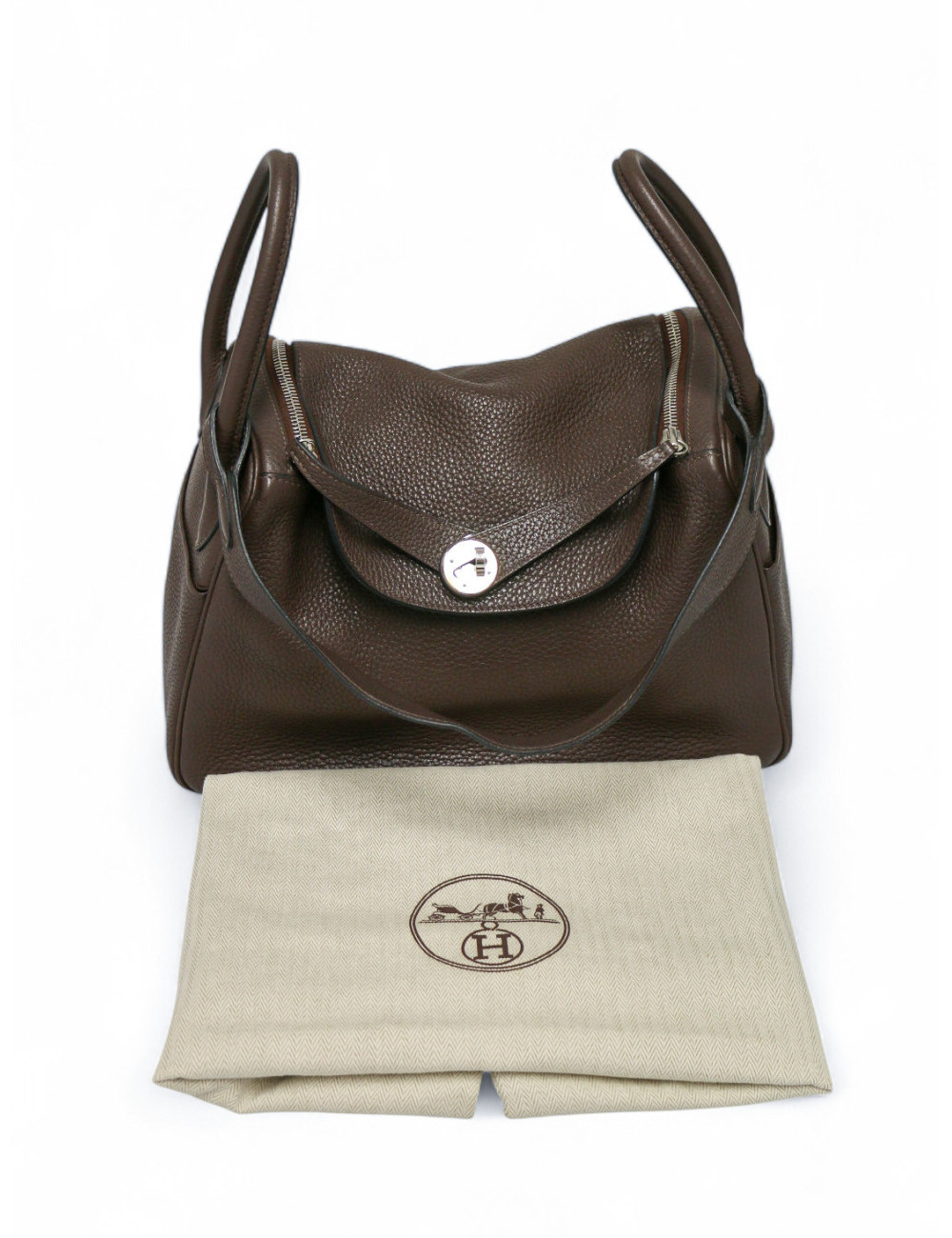 Lindy 30 HERMES cuir de veau Togo marron