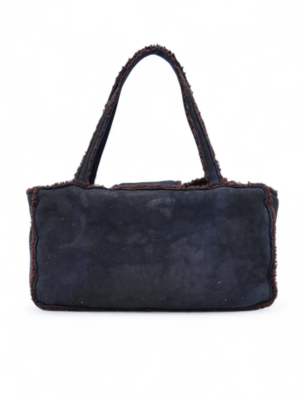 Sac Chanel peau retournée bleu nuit : occasion certifiée authentique