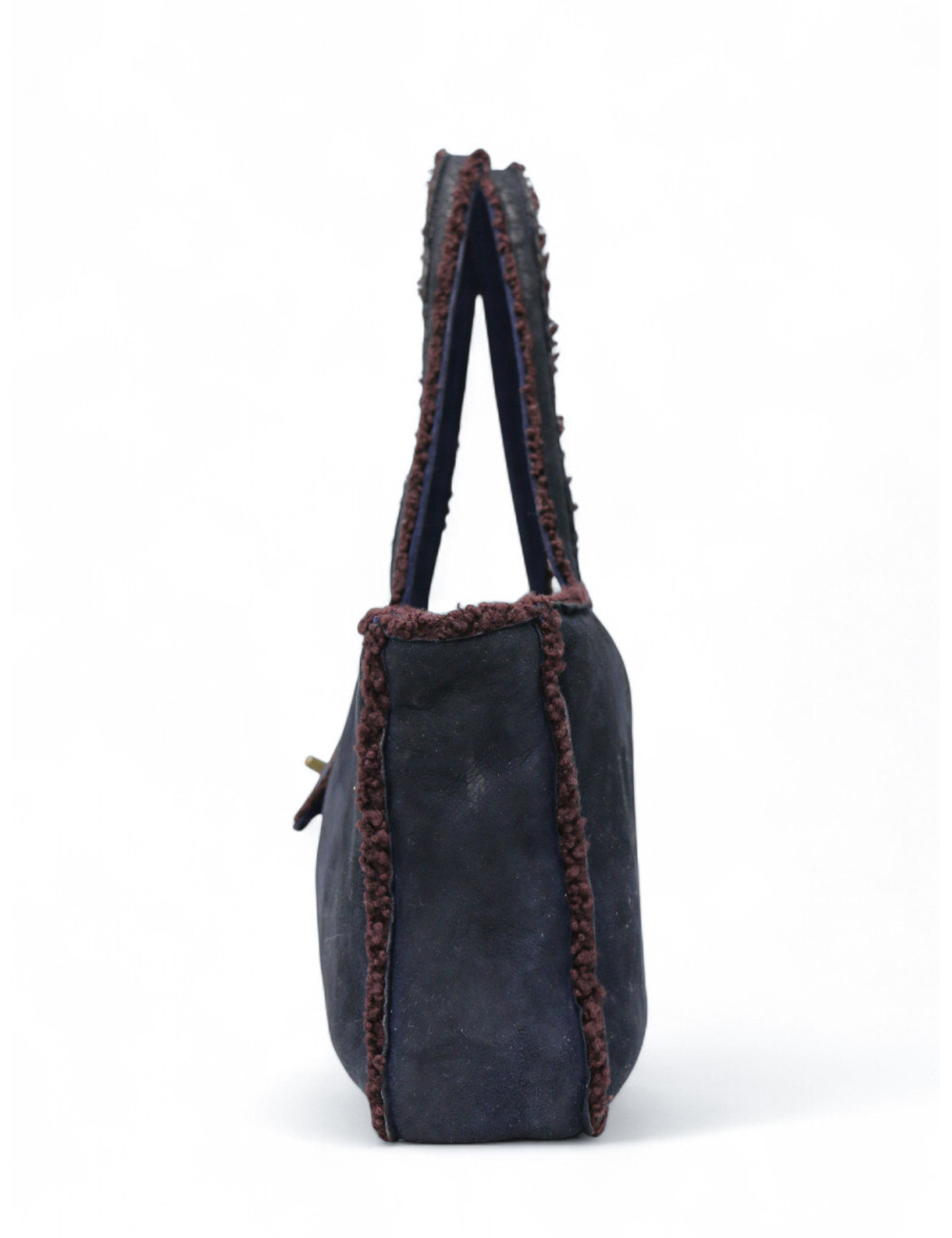 Sac Chanel peau retournée bleu nuit : occasion certifiée authentique