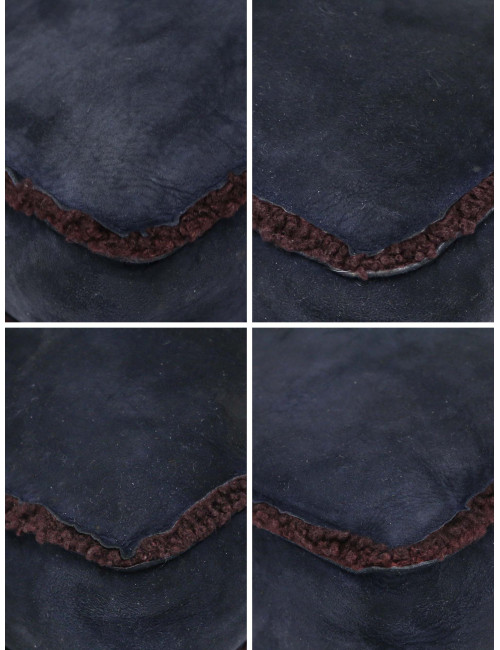 Sac Chanel peau retournée bleu nuit : occasion certifiée authentique