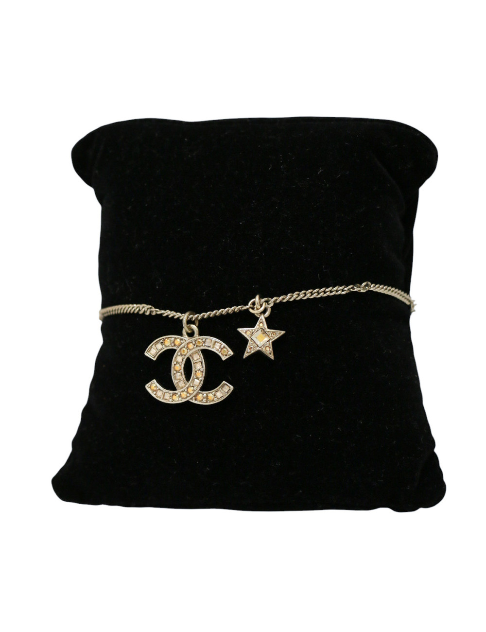 Bracelet CHANEL CC strass