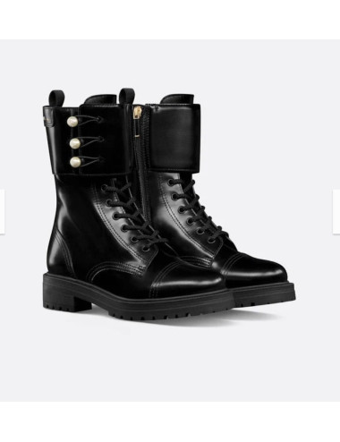 Bottines D-Strike Dior T38.5 en cuir noir à découvrir en seconde main