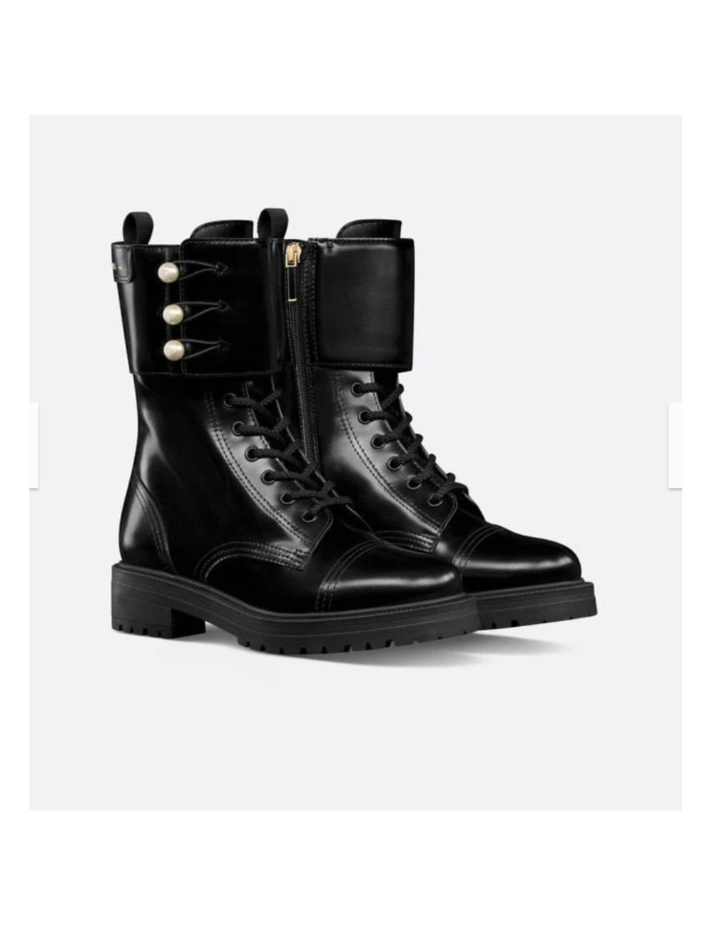 Bottines D-Strike Dior T38.5 en cuir noir à découvrir en seconde main
