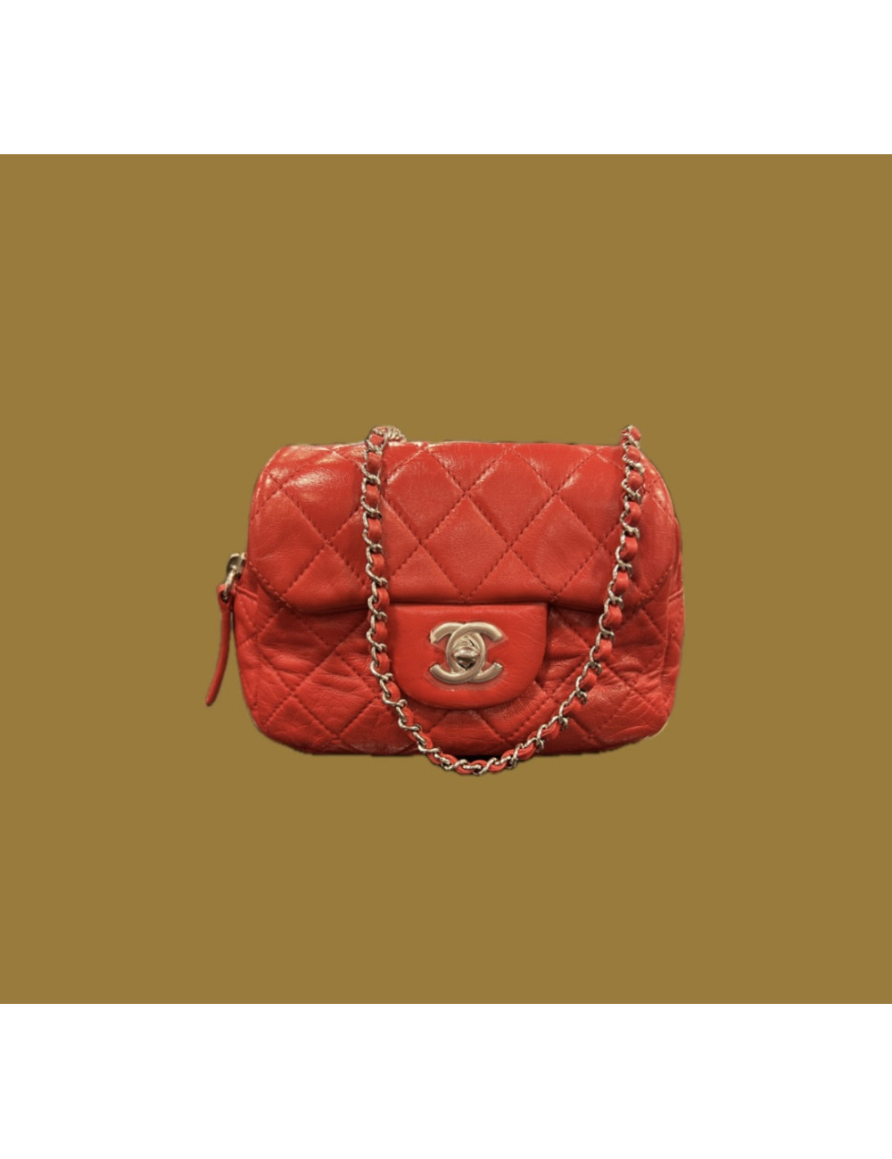 Sac bandoulière rouge CHANEL