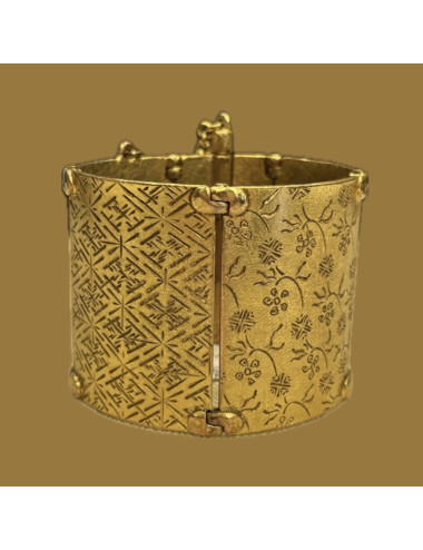 Manchette Kenzo metal doré vieilli