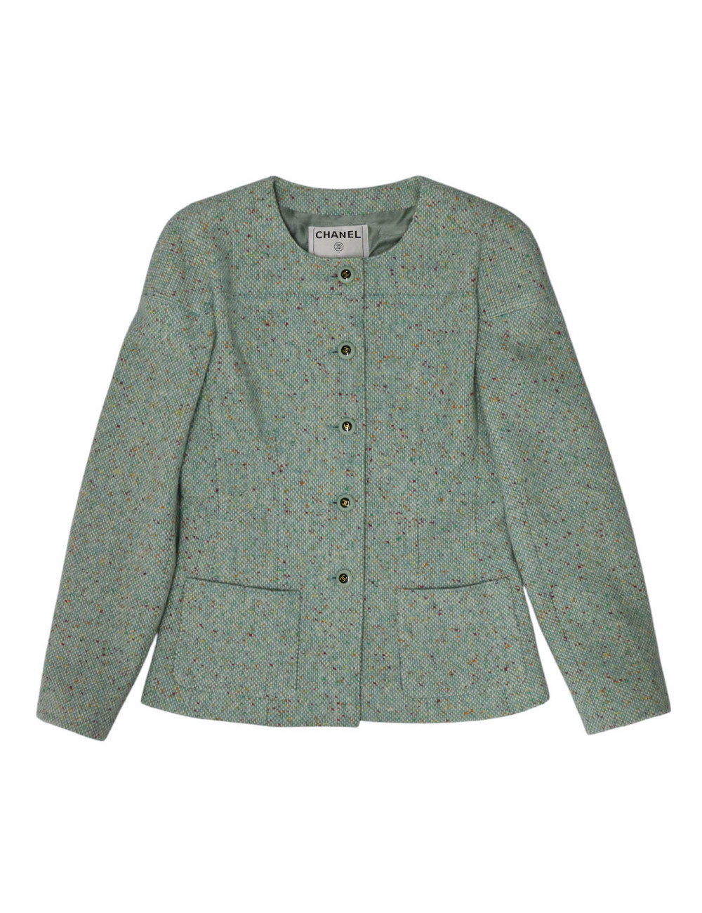 Veste CHANEL vert d'eau T36