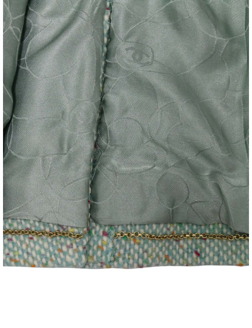 Veste CHANEL vert d'eau T36