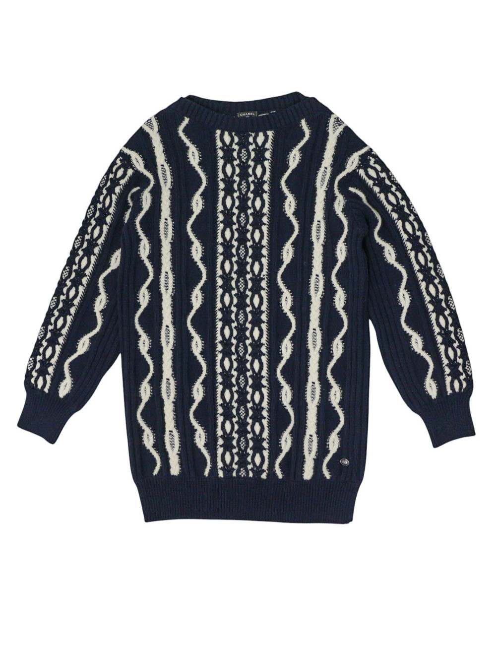 Robe CHANEL laine Métiers d'art Paris-Hambourg