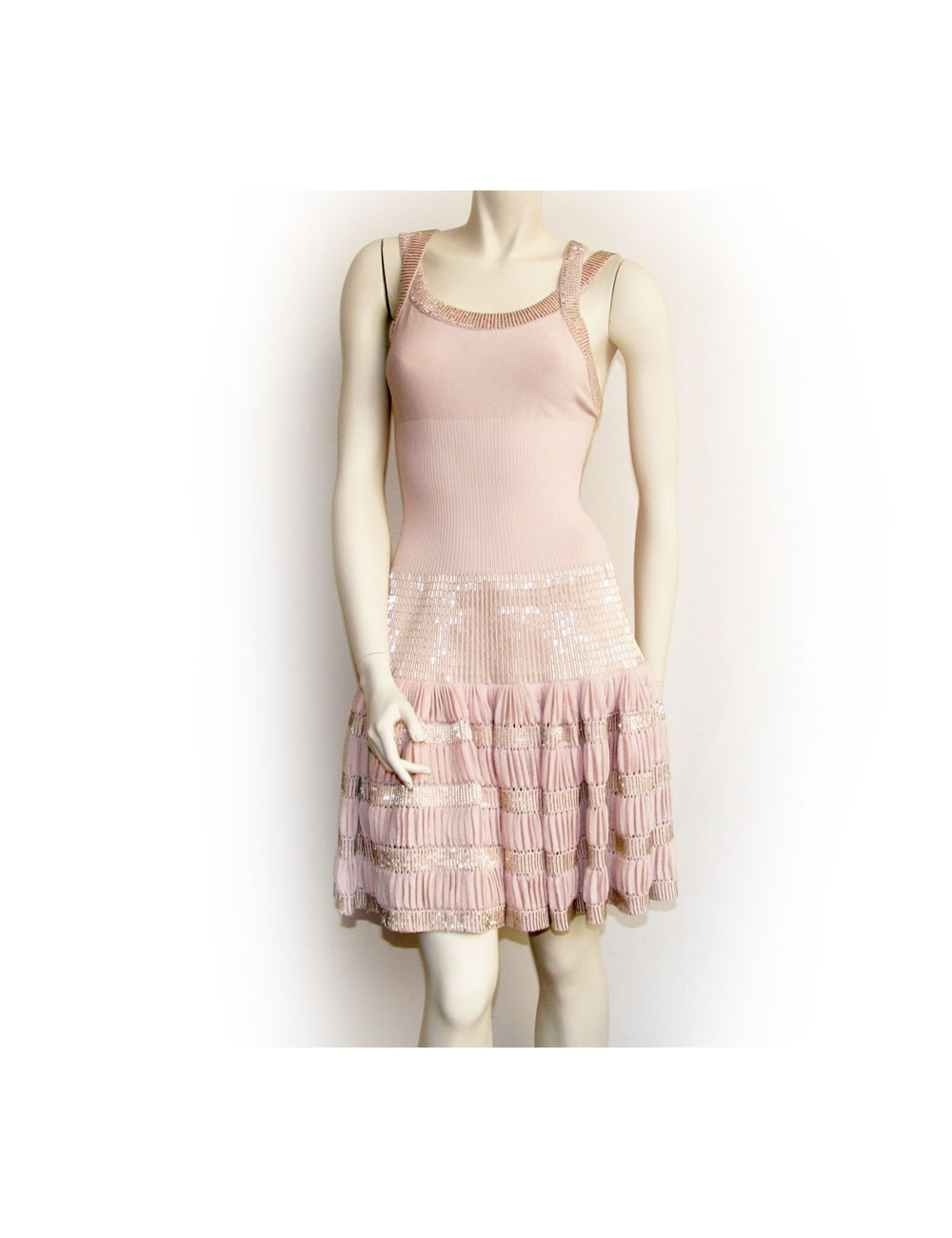 Robe ALAIA T 40 rose poudré