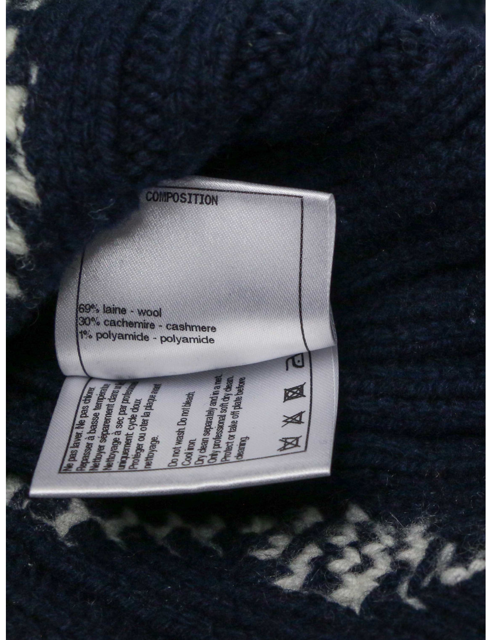 Robe CHANEL laine Métiers d'art Paris-Hambourg