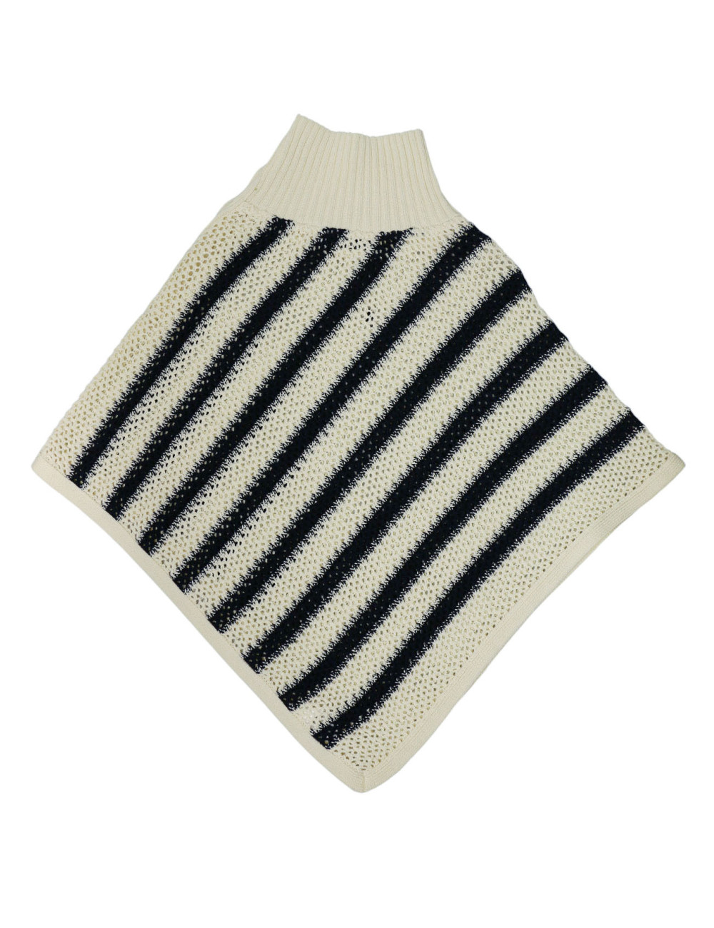 Débardeur et poncho CHRISTIAN DIOR rayés blanc bleu