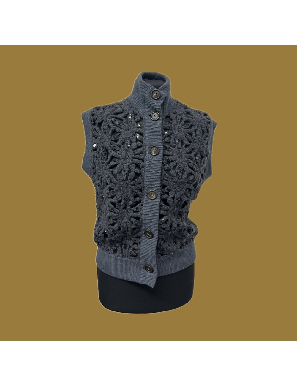 Gilet sans manches BRUNELLO CUCINELLI bleu