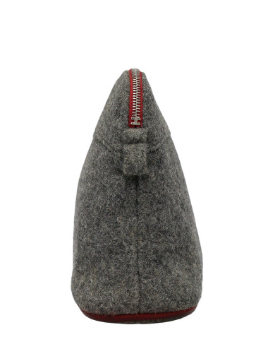 Trousse Bolide HERMES feutre de laine grise 2