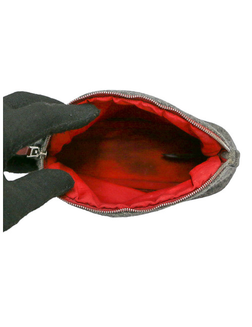 Trousse Bolide HERMES feutre de laine grise
