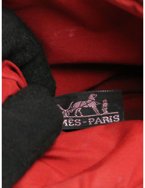 Trousse Bolide HERMES feutre de laine grise