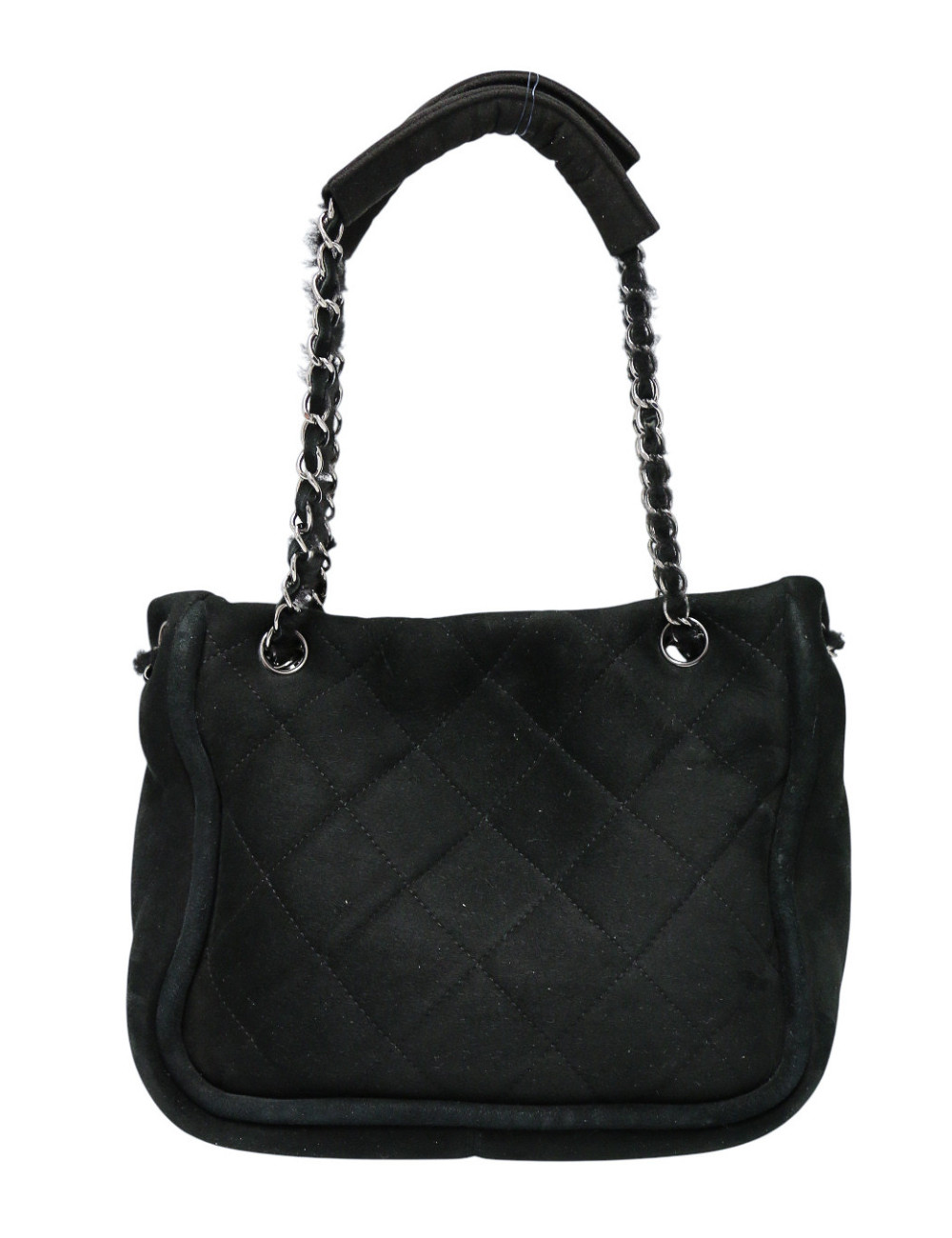 Sac CHANEL peau retournée noir