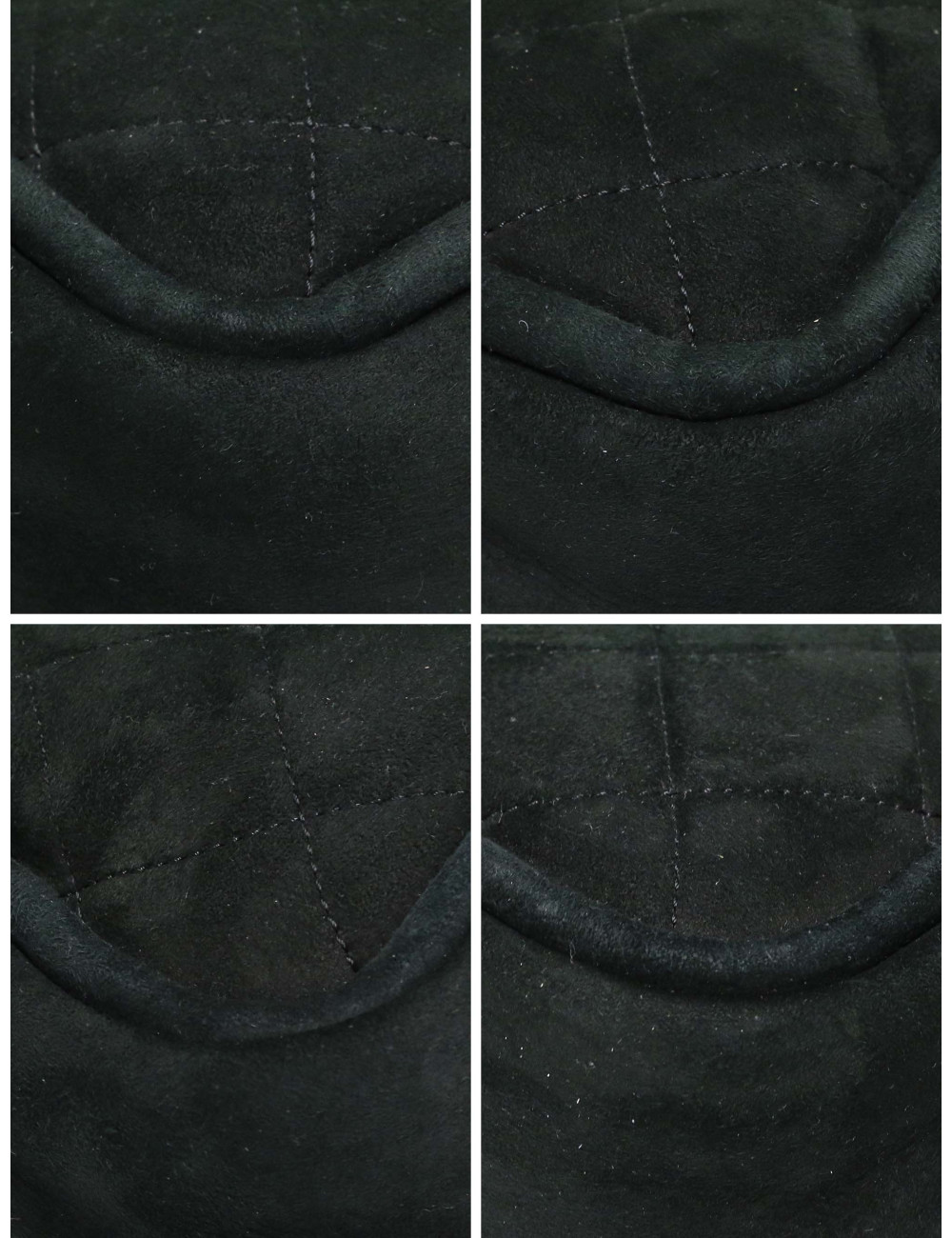 Sac CHANEL peau retournée noir