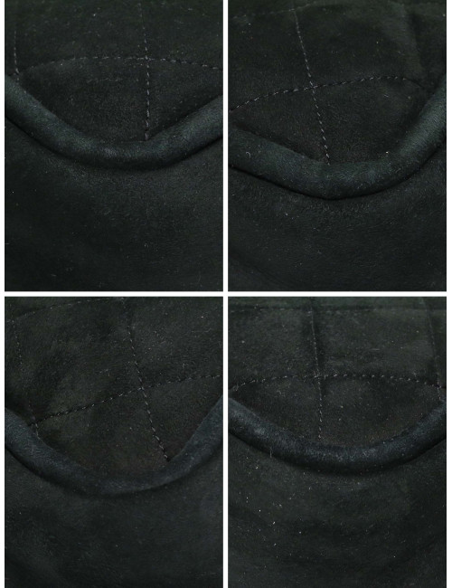 Sac CHANEL peau retournée noir