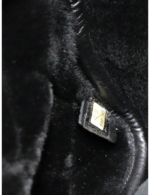 Sac CHANEL peau retournée noir
